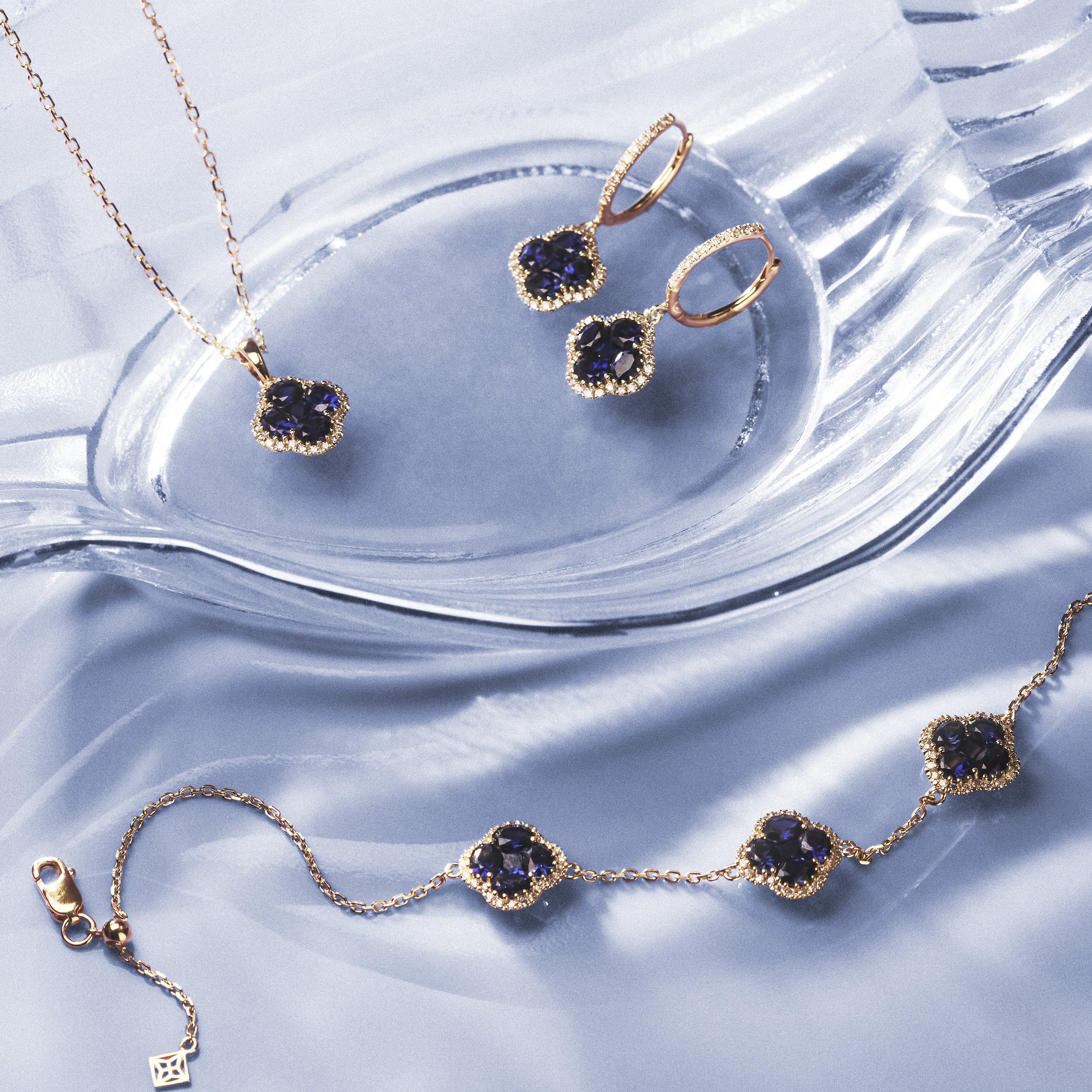 Alegria Lab Sapphire Pendant 1.00ct in 18k Gold Vermeil